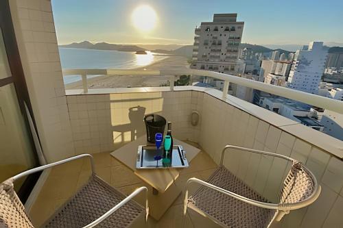 SHB - Beachfront: Varanda, Piscina e Por do Sol, Santos