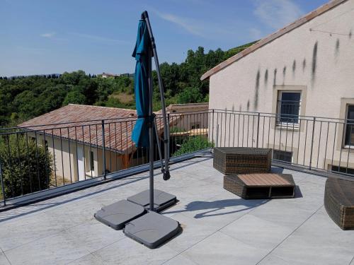 Balkons/terase, Villa spacieuse à Crozes-Hermitage avec piscine privée (Villa spacieuse a Crozes-Hermitage avec piscine privee) in Tain-l'Hermitage