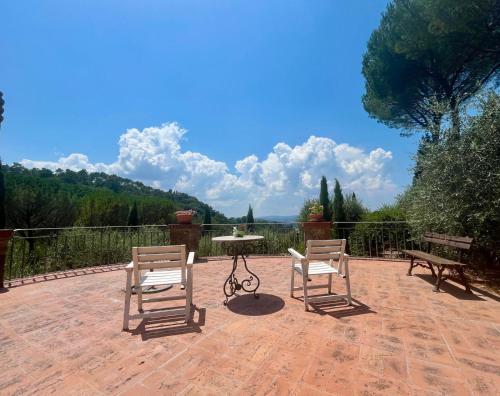 Kert, Chianti Villa with Private Park, 2 Apartments & Panoramic Views in Talciona