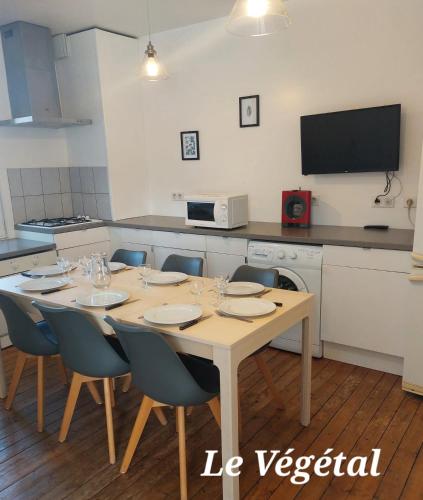 Les Belles Terrasses Dieppe ,3 appartements , LE VEGETAL de 1 à 8 personnes , LE TROPICAL de 1 à 6 personnes , LE FLORAL avec TERRASSE de 1 à 3 personnes , quartier calme au stationnement gratuit à coté de l'avenue verte