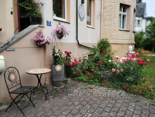 สวน, Ferienwohnung in der Kunst und Kultur Villa Bad Steben in บัด ชเตเบิน