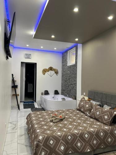 Suite GOLD by L Amaryllis I Jacuzzi & Sauna privé I Centre Béziers Arrivée autonome