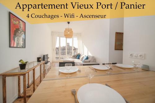 Appartement tout équipé 2 à 4 couchages au cœur du Vieux Port Panier - Location saisonnière - Marseille