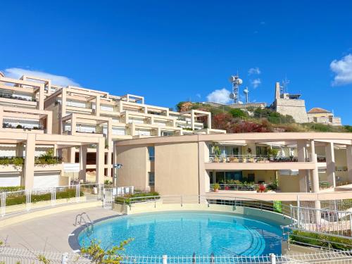 Spacieux appartement climatisé 80m² avec piscine et vue mer à Sète - FR-1-338-620