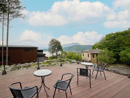 Balcony/terrace, 雲ノ上富士ホテル in Oishi Park