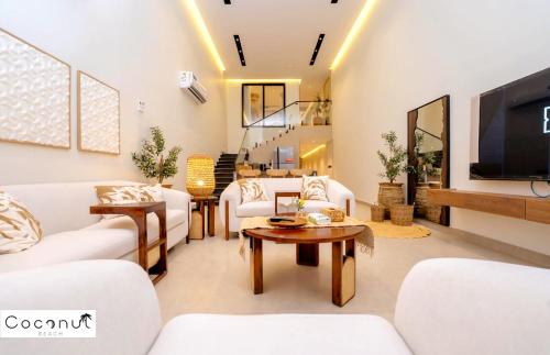 Közös társalgó / TV, كوكنت بيتش للعائلات CoConut Beach For family (كوكنت بيتش للعائلات CoConut Beach For family) in Durrat Al-Arus