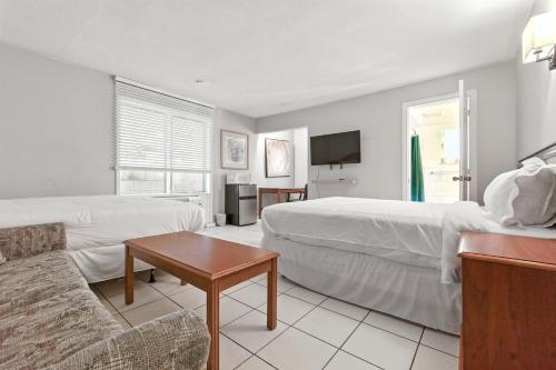 2 double beds, 1 sofa bed