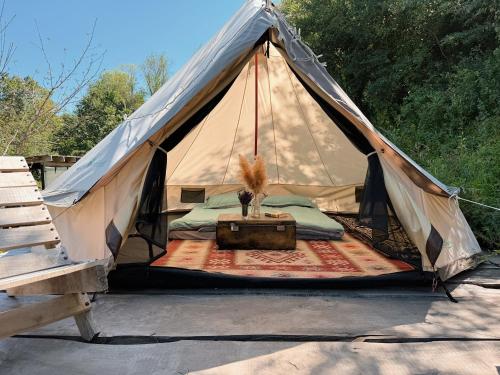 Comfortable camping on Family Soap Farm