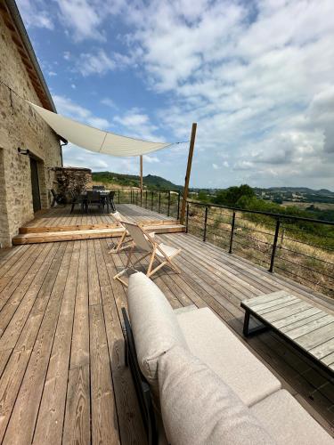 Balkon/Terrasse, La grange de La Contie in Perpezac-le-Blanc