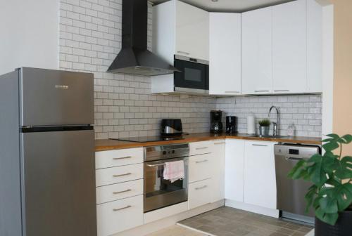 Konyha, Convenient Apartment for 2 in Helsinki in Töölö