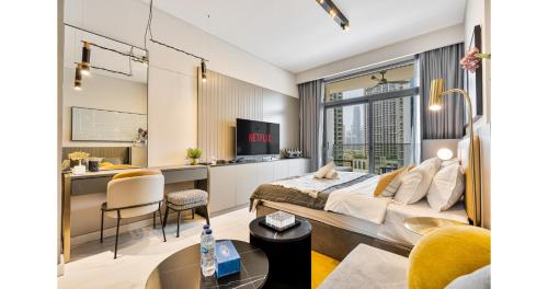 Stylish Studio - 5-min walk Burj Khalifa & Dubai Mall, Dubaj