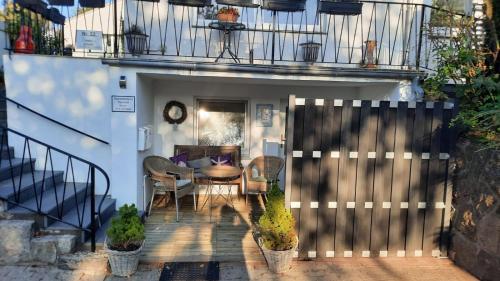 Balcony/terrace, Kleine Koje im Souterrain in Scharbeutz