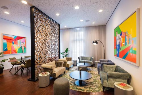 公用交誼廳/視聽室, Hotel Art Leipzig in 萊比錫