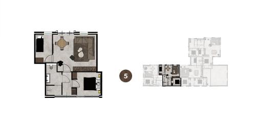2 bedrooms, 3 beds