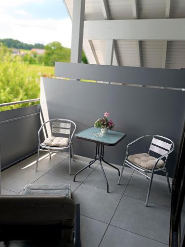 陽台/露台, 65 qm Ferienwohnung im Grünen (65 qm Ferienwohnung im Grunen) in 阿爾布魯克