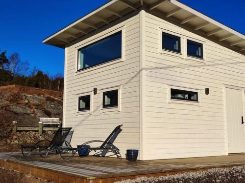 New villa, 45sqm, 2 bedrooms, loft, 80m from beach, fantastic views & very quiet area in Gottskar