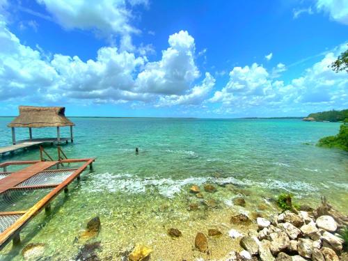 GlampCalar lagoon front bungalows in Bacalar