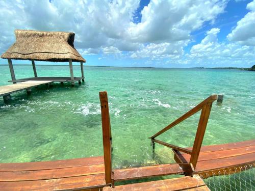 GlampCalar lagoon front bungalows in Bacalar