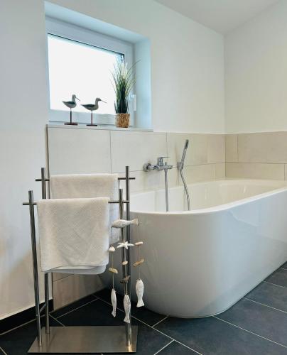 Fürdőszoba, Ferienhaus Marie in Wittenbeck