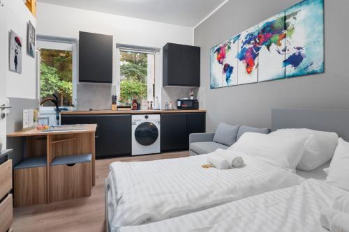 Komfortables Studio in Köln-Ehrenfeld, Küche, Vollausstattung, Netflix, 1 Min zur U-Bahn, 10 Min zum Neumarkt, Colonia (foto 8)