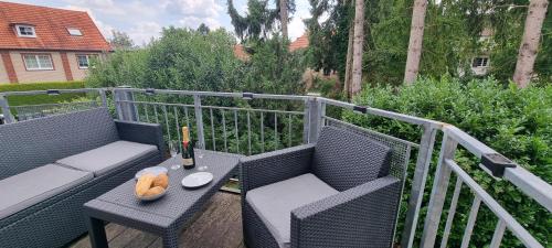 Terraza/balcón, Ferienwohnung am Kurwald in Bad Lippspringe in Bad Lippspringe