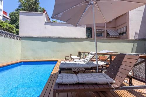 Apartment Barcelona Rentals - Gracia Pool Apartments Center