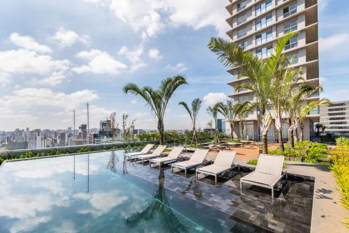 River One completo e moderno - Vista Panorâmica, Metrô 500m e Faria Lima 7min - Piscina, Estacionamento - Okaeri Home, São Paulo
