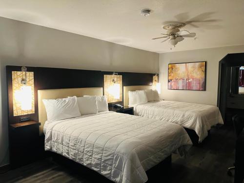 2 queen beds, 1 sofa bed