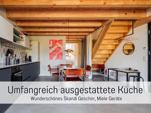 Landloft Linum - Ausgebaute Scheune mit Aussicht, Naturpool, Kamin, Sauna, Luxusausbau, handverlesen in Fehrbellin