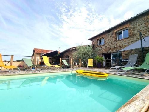 Spacieux gîte en campagne avec piscine et spa - FR-1-496-296 gîte à louer Bussières