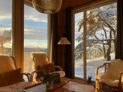 Viesnīcas āriene, Family Cabin With Views In Hillestad in Ovre Ramse