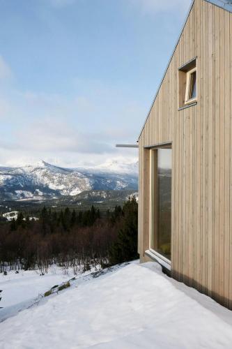 Viesnīcas āriene, Designer Cabin With Mountain Views In Valdres in Vevle