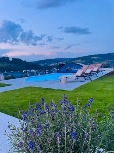 Apartament Krynica-Zdrój - Powroźnik - Dom na wzgórzu- House on the hill z basenem