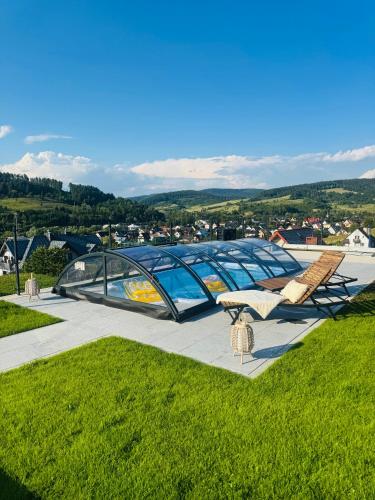 Apartament Krynica-Zdrój - Powroźnik - Dom na wzgórzu- House on the hill z basenem
