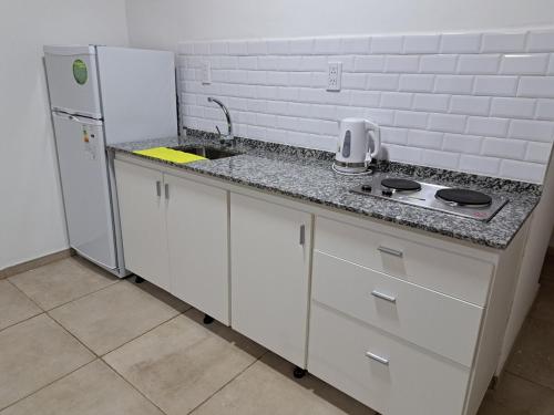 주방, Cabañas Las Mercedes (Cabanas Las Mercedes) in 비야 아베라스타인