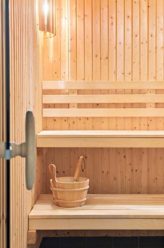 Sauna, Modern mountain cabin offering breathtaking views and serene surroundings in Syssleback