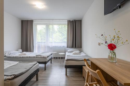 3 twin beds