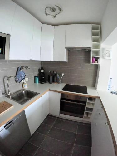 ห้องครัว, Moderne 3 Zi Ferienwohnung in อัลทาสเทนแบร์ก
