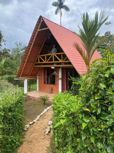 Balcony/terrace, Hosteria MUNAY in San Miguel de Los Bancos