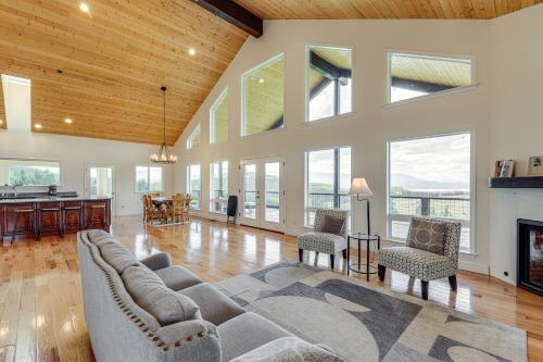 Mountain and Lake View Rexford Estate on 28 Acres! in Glen Lake