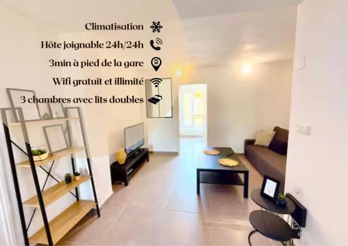 Air-conditioned, sleeps 8, St-Charles, Wi-Fi, Marseille