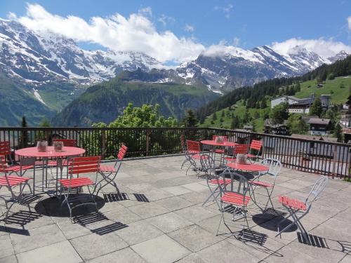 Erkély/terasz, Hotel Regina in Murren Városközpont