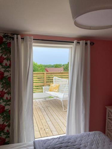 Balcony/terrace, Charming holiday home in the middle of Kivik in Kivik