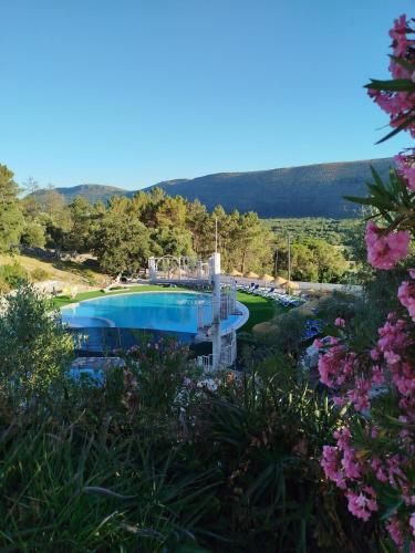 สระว่ายน้ำ, Casas da Gruta - Bungalows in อัลคาเนนา