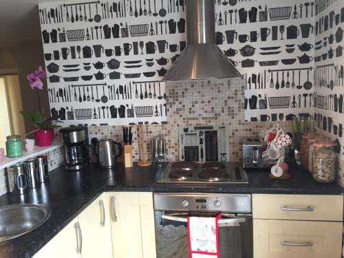 Cozinha, Central city 1 bed apartment in Larkhall