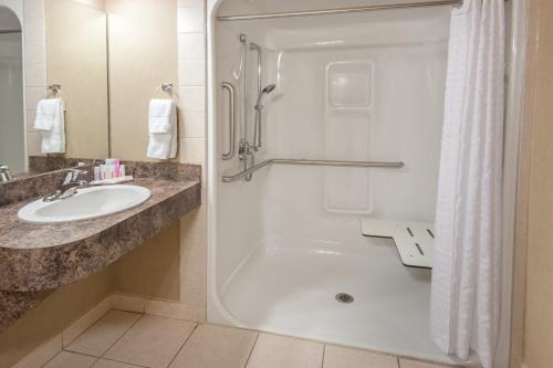 Ramada by Wyndham Drumheller Hotel & Suites Room Type - King Room - Disability Access - Non-Smoking Ramada by Wyndham Drumheller Hotel & Suites Room Type - King Room - Disability Access - Non-Smoking