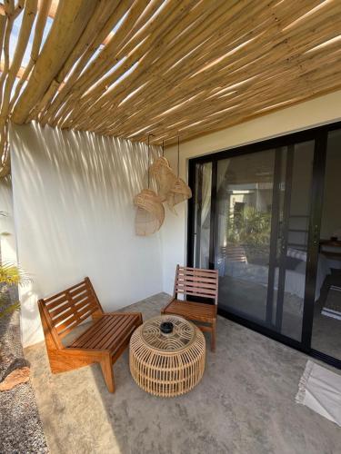 Erkély/terasz, Kaia Beach Lodge en Cosón (Kaia Beach Lodge en Coson) in Coson Vízpart