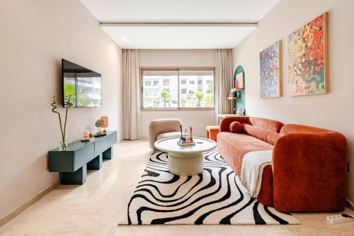 5 min from airport, 1 bedroom, balcony, pools, Nouaceur