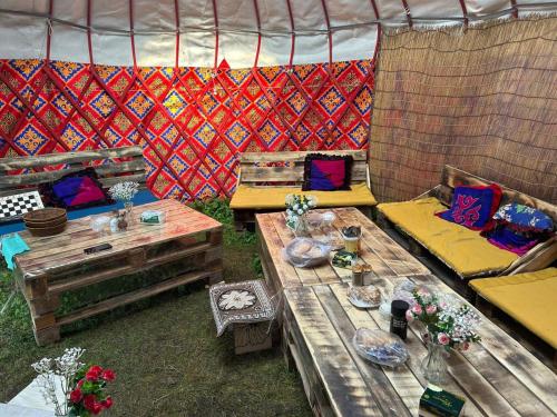 Iekārtas, Aalam yurt camp Altyn-Arashan in Teploklyuchenka