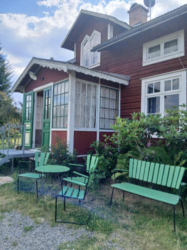 Exterior view, Traditional Swedish loghouse in Hagfors